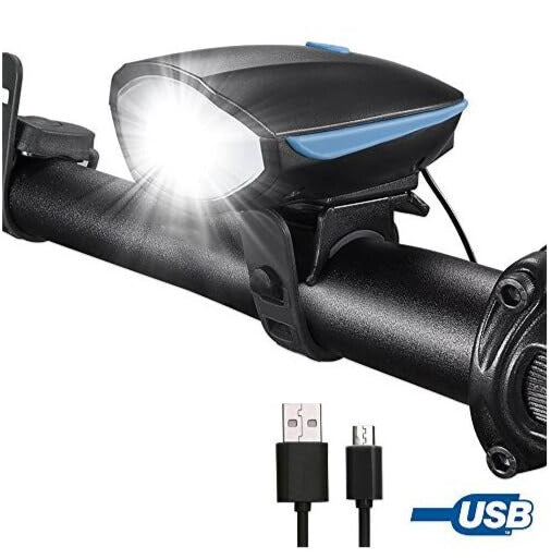 Bicycle Light with Super Loud Horn | USB Rechargeable & Waterproof